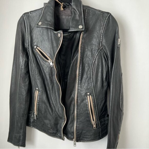 🩷 Mauritius, Women's Leather Jacket - Black. Size: 6 (US). NWT - Picture 3 of 16